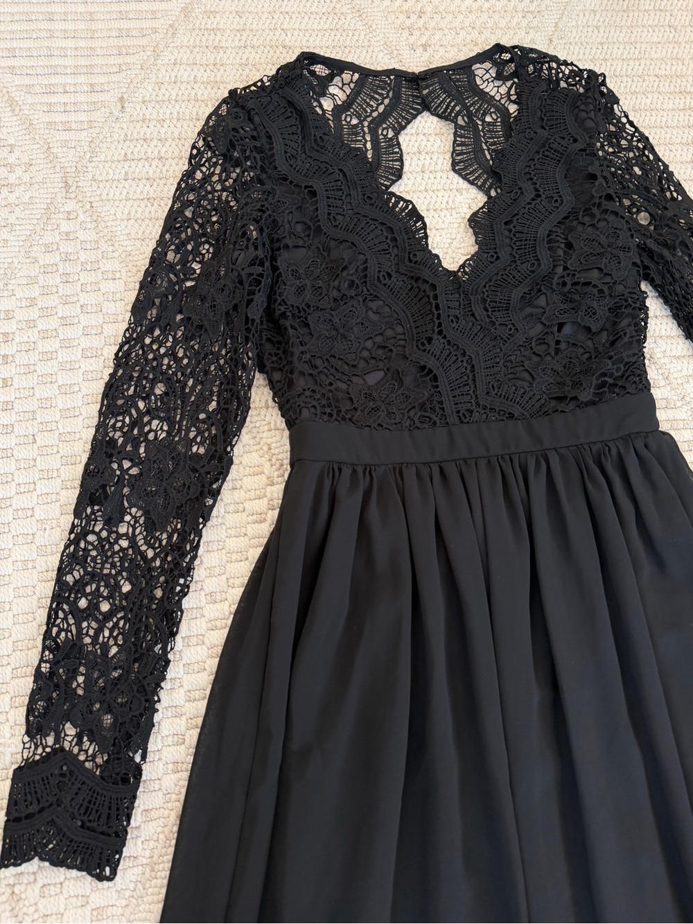 Lulus Awaken My Love Black Long Sleeve Lace Maxi Dress - Medium - Picture 6 of 11